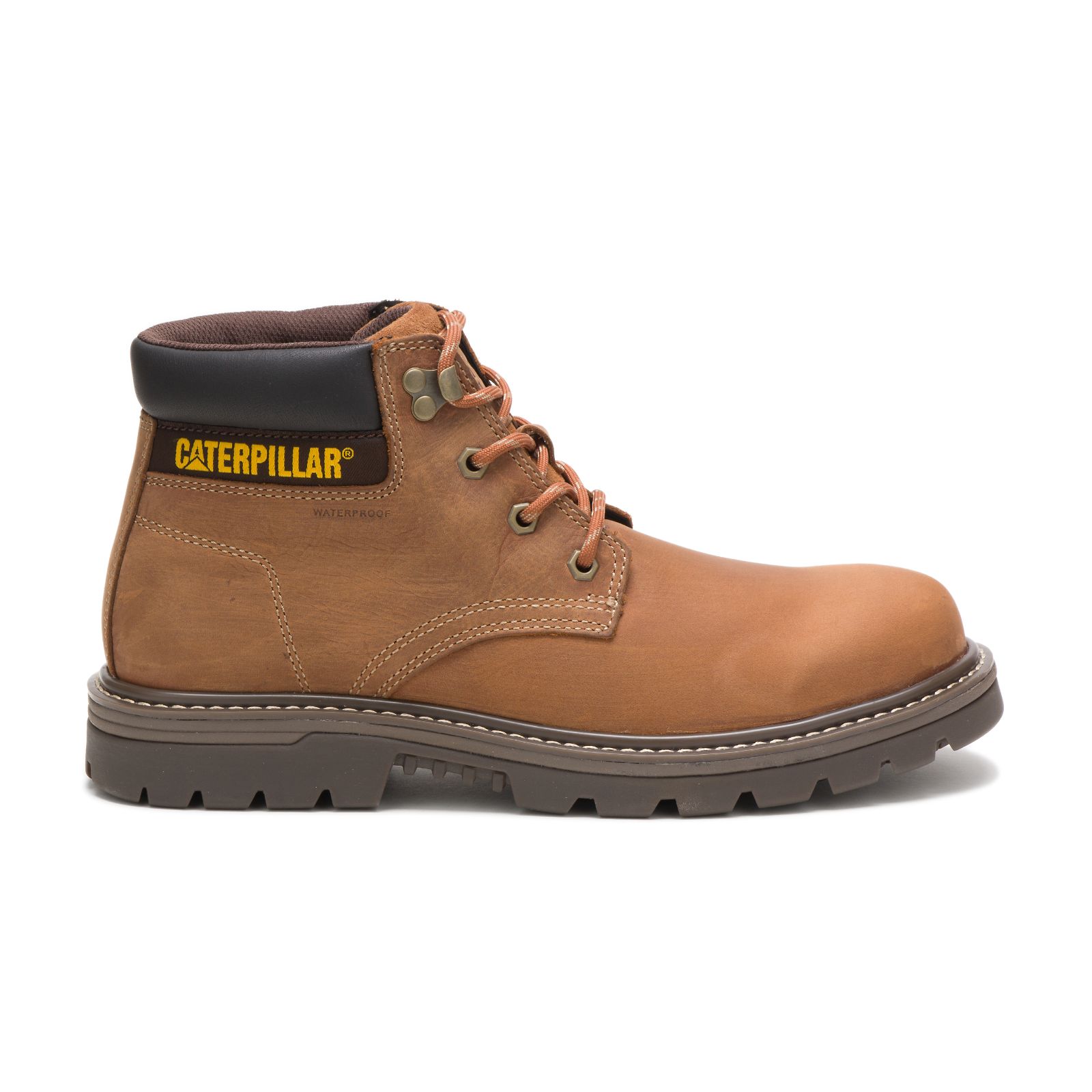 Caterpillar Outbase Waterproof Philippines - Mens Work Boots - Brown 28743CSXG